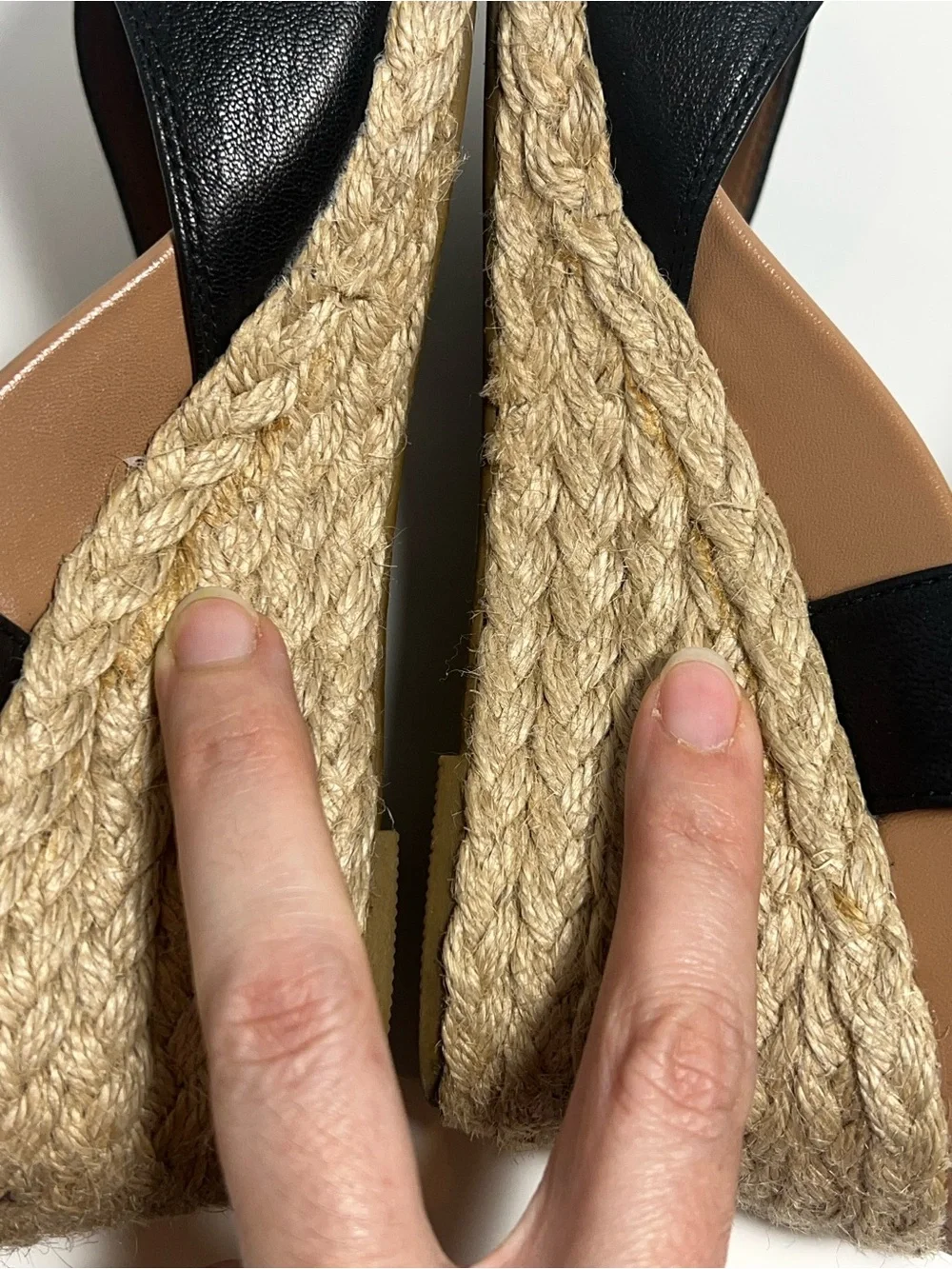 Vionic Black Ankle-Strap Espadrille Wedges size 8